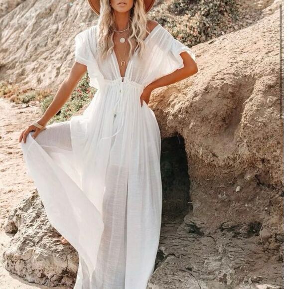 Address Unknown Other - MAXI DRESS IN BOHO STYLE IN WHITe